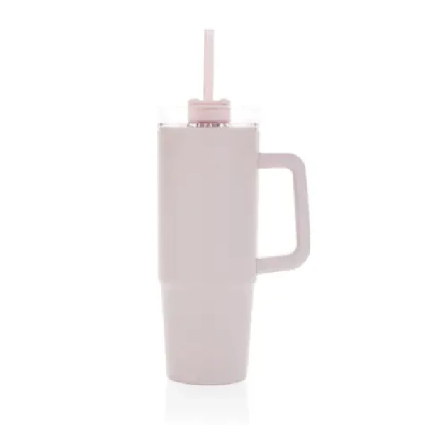 XD Design Velký cestovní hrnek Tana 900 ml růžová / Cestovní hrnek / RCS recyklovaný plast / Bez BPA