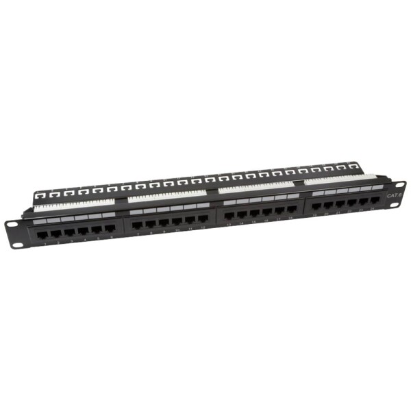 LogiLink NP0004A 24 portů patch panel 483 mm (19) CAT 6 1 U