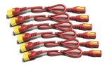 APC Power Cord Kit C13-C14 červený / Napájecí kabel / Locking / 1,2 m / 6 ks v balení (AP8704S-WWX340)
