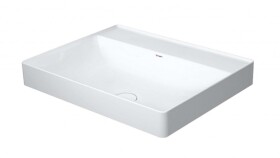 DURAVIT - DuraSquare Umyvadlová mísa 60x47 cm, bez přepadu, bez otvoru pro baterii, DuraCeram, WonderGliss, bílá 23546000701