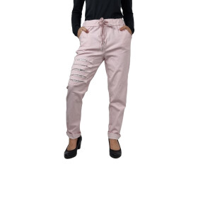 HOSH Dámské kalhoty RIPPED Velikost: UNI, Barva: Starorůžová