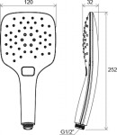 RAVAK - Sprchy Sprchová hlavice Air 959.00, chrom X07P350