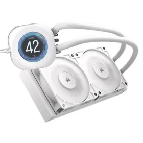 Corsair NAUTILUS 240 RS LCD bílá / 2x 120mm / LCD / 36dB / 420-2100 RPM / 72.8CFM / Intel + AMD (CW-9061032-WW)
