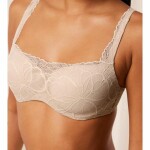 Dámská podprsenka Body Make-Up Illusion Lace Balconette - Triumph coffee sugar (3091) 075C