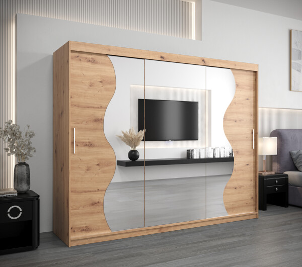 Šatní skříň Abi Mr Dveře: Dub artisan, Rozměr: 250 cm, Korpus: Dub artisan