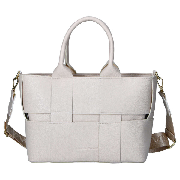 Módní dámská koženková kabelka do ruky LB Amisa, béžová