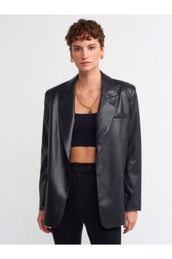 Dilvin 6871 Leather Jacket-black