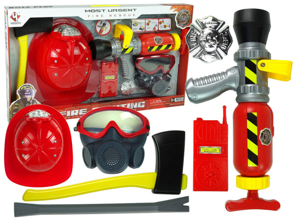 Mamido Dětský set pro malé hasiče červený