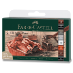 Popisovač Faber-Castell Pitt Artist Pen Brush Classic sada 8 ks, různé hroty