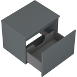 MEXEN/S - Orio koupelnová skříňka pod umyvadlo 60 cm s deskou, 1 šuplík, grafit mat 91A10-06047-1-BFC66