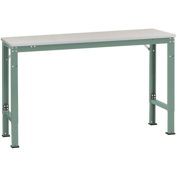 Manuflex AU8104.0001 Pracovní Přístavný stůl univerzální speciální samořeznými krytina deska, Šxhxv = 1750 x 1200 x 722-1022 mm šedá, zelená