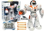 Mamido Dálkově ovládaný R/C robot střílící rakety oranžový