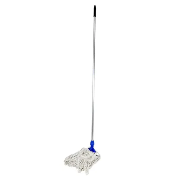 DENOX Úklidový mop PROFESSIONAL modrá / Bavlna / Kovová násada / 400 g / Délka 160 cm