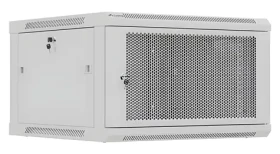 Lanberg Nástěnný rozvaděč šedá / Nástěnný rozvaděč / 19" / 6U / 600 x 600 mm / perforované dveře / Flat pack (WF01-6606-23S)