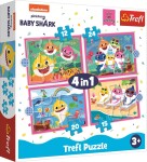 Trefl Puzzle Baby Shark - Rodina 4v1 (12,15,20,24 dílků)