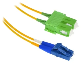 XtendLan FO patch LC-SC/APC 0,5m / Optický patch kabel / 9/125 duplex / G.657.A1 ultraflexibilní / LS0H (FOP-LCSCA-D-0.5-9-A1)