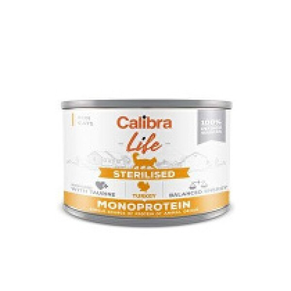 Calibra Cat Life konz.Sterilised Turkey 200g