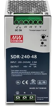 TRENDnet TI-S24048 / Napájecí zdroj / DIN lišta / 48V 5A / 240W / -25 až 70°C (TI-S24048)
