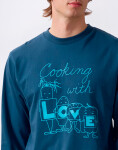 Tričko Service Works L O V E Long Sleeve Tee Midnight
