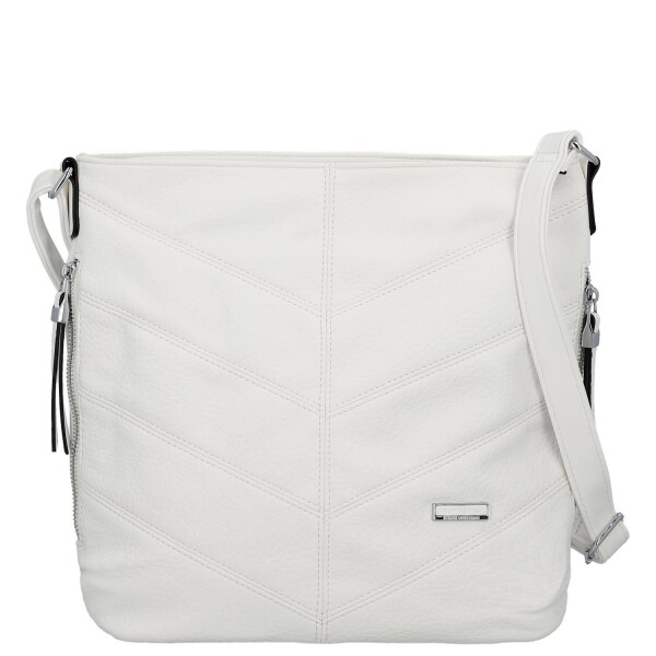 Zajímavá dámská koženková crossbody kabelka Denisa, bílá