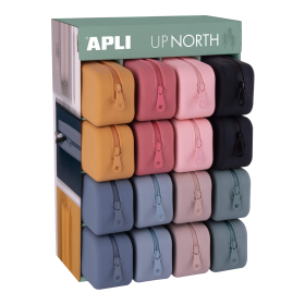 APLI penál Up North, silikon, displej, 16 ks, mix barev - 16ks