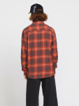 Volcom Caden Plaid BRIGHT RED pánská košile dlouhým rukávem