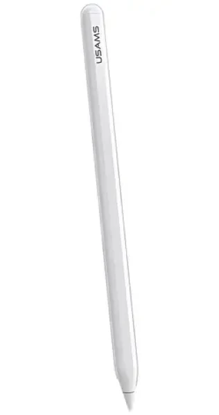 USAMS ZB254 bílá / Aktivní stylus pro iPad / Magnetické nabíjení / Náklon a tlak / Palm Rejection / BT 5.0 (ZB254DRB01)
