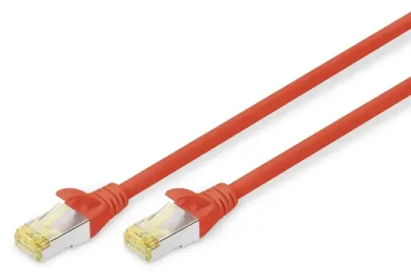 Digitus Patchkabel Cat6a S/FTP červená / Síťový kabel / RJ-45 / 1 m / PoE++ (DK-1644-A-010/R)