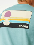 Rip Curl SURF REVIVIAL PEAKIN Dusty Blue pánské tričko s krátkým rukávem - S