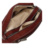 Semišová dámská crossbody kabelka Daniela, červená