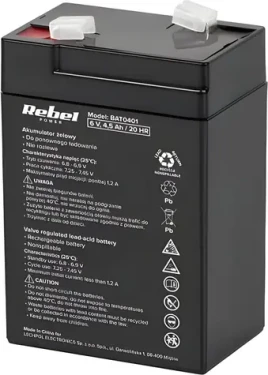Rebel BAT0401 / Baterie pro UPS / 6V / 4,5Ah (BAT0401)