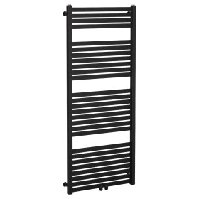 CERANO - Koupelnový radiátor Vincenzo - středové připojení 50mm/boční - 600W - černá matná - 1340x600 mm LIV-WB-27-65H