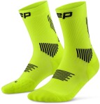 CEP dámské běžecké kompresní vysoké ponožky 5.0 - lime / black Velikost: II (Vel. chodidla 34-37)