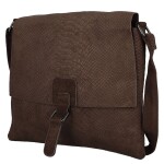 Dámská crossbody kabelka s hadím vzorem Geina, tmavě hnědá