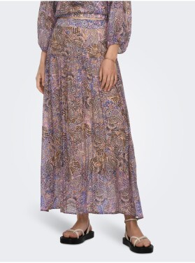 Hnědo-modrá dámská vzorovaná maxi sukně ONLY Phoenix Dámské