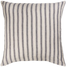 IB LAURSEN Lněný povlak na polštář Grey Stripes 60 x 60 cm, šedá barva, textil