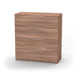 Nábytek Mikulík Komoda VARIO 4 - šedé úchytky ROZMĚR: (š/v/hl.) 70 x 86,5 x 40,5 cm
