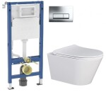 GEBERIT DuofixBasic s chromovým tlačítkem DELTA51 + WC MYJOYS MY1 + SEDÁTKO 458.103.00.2 51CR MY1