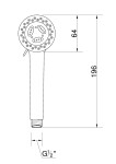 INVENA - Sprchová hlavice SAO AS-21-001-L