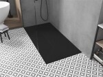MEXEN/S - Toro obdélníková sprchová vanička SMC 150 x 70, černá, mřížka černá 43707015-B