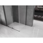 MEXEN/S - Velar L sprchový kout, posuvné dveře 100 x 70, dekor, grafit metal 871-100-070-33-95