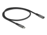Delock USB-C 0,5m černá / Kabel / USB 3.2 Gen 2 10 Gbps / USB-C (M) - USB-C (M) / PD 100W / 4K 60Hz (80021)