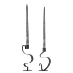 Bloomingville Kovový svícen Do Black – set 2 ks, černá barva, kov