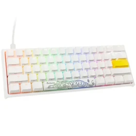 Ducky One 2 Pro Mini Cherry MX-Silent-Red bílá / herní klávesnice / podsvícená / drátová USB-C / US (DKON2061ST-SUSPDWWT2)