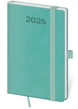 Diář 2026 týdenní kapesní Print Pop - světle zelená