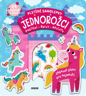 Plstěné samolepky Jednorožci + 28 figurek z plsti - Kolektiv