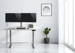 Equip černá / Stolní držák pro 2 monitory / 13"-27" / nosnost 16 kg / VESA 75x75-100x100 / náklon -45° až 45° (650115)