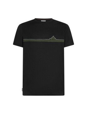ICEBREAKER Mens Merino 150 Tech Lite SS Tee Range Stripes, Black velikost: S