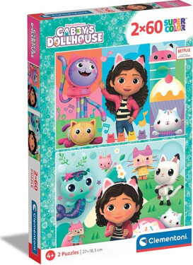 Puzzle Gábinin kouzelný domek 2x60 dílků - Clementoni