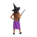 Dětský kostým čarodějnice fialová s kloboukem, vel. M, e-obal